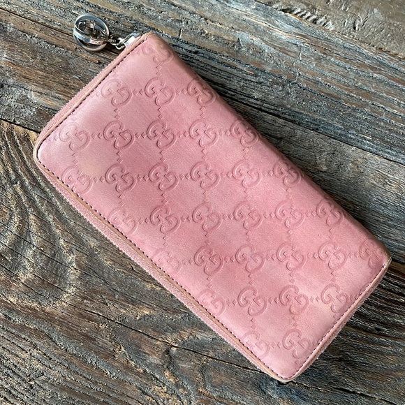 Gucci Sima pink Guccissma full zip long wallet - Picture 3 of 15
